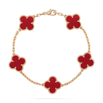 [Love Lucky]CLOVER 5 MOTIVE ROTER ACHAT ARMBAND 