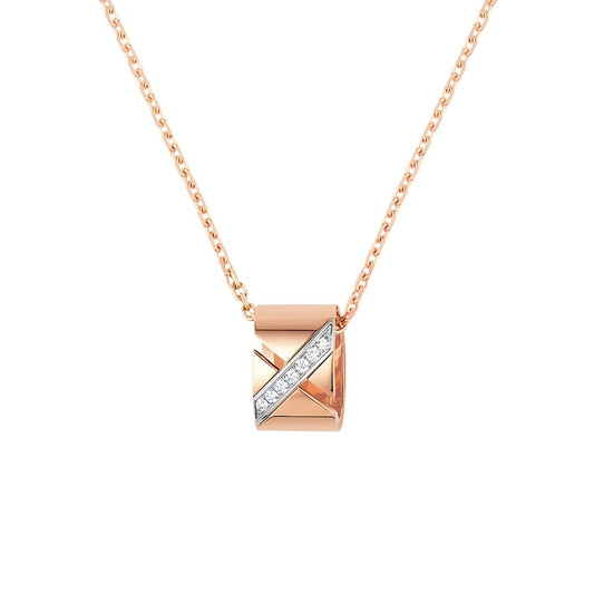 [Love Lucky] LIENS EVIDENCE DIAMANT-HALSKETTE