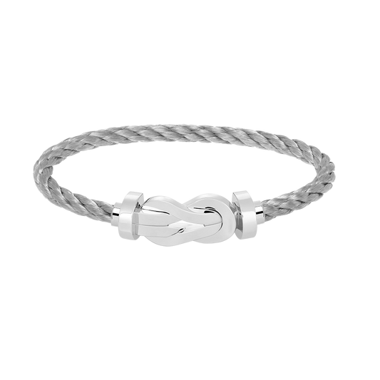 [Love Lucky]Chance Großes Armband mit 8-stelliger Schnalle, ohne Diamanten, Silber