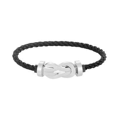 [Love Lucky]Chance Großes Armband mit 8-stelliger Schnalle, ohne Diamanten, Silber