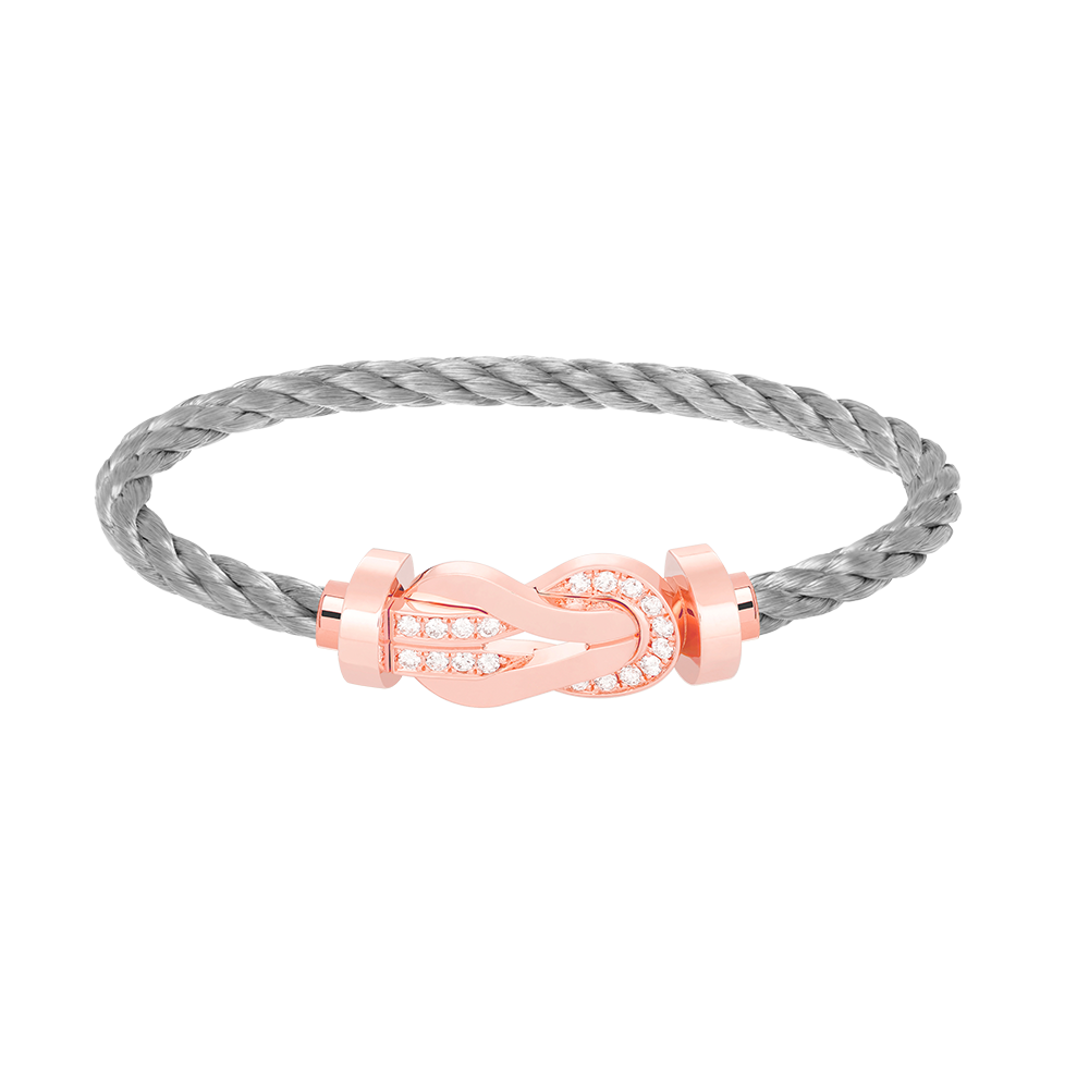 [Love Lucky]Chance großes Armband mit 8-stelliger Schnalle und halbem Diamanten in Roségold