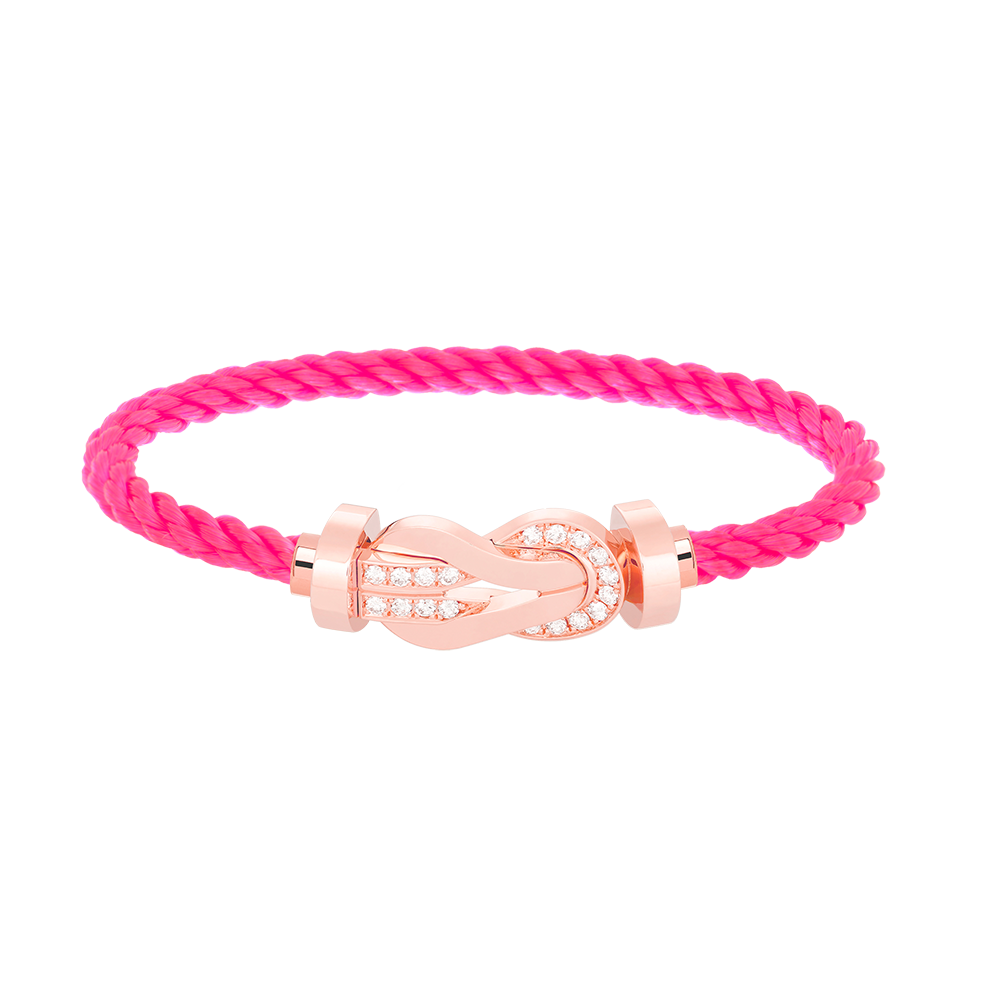 [Love Lucky]Chance großes Armband mit 8-stelliger Schnalle und halbem Diamanten in Roségold