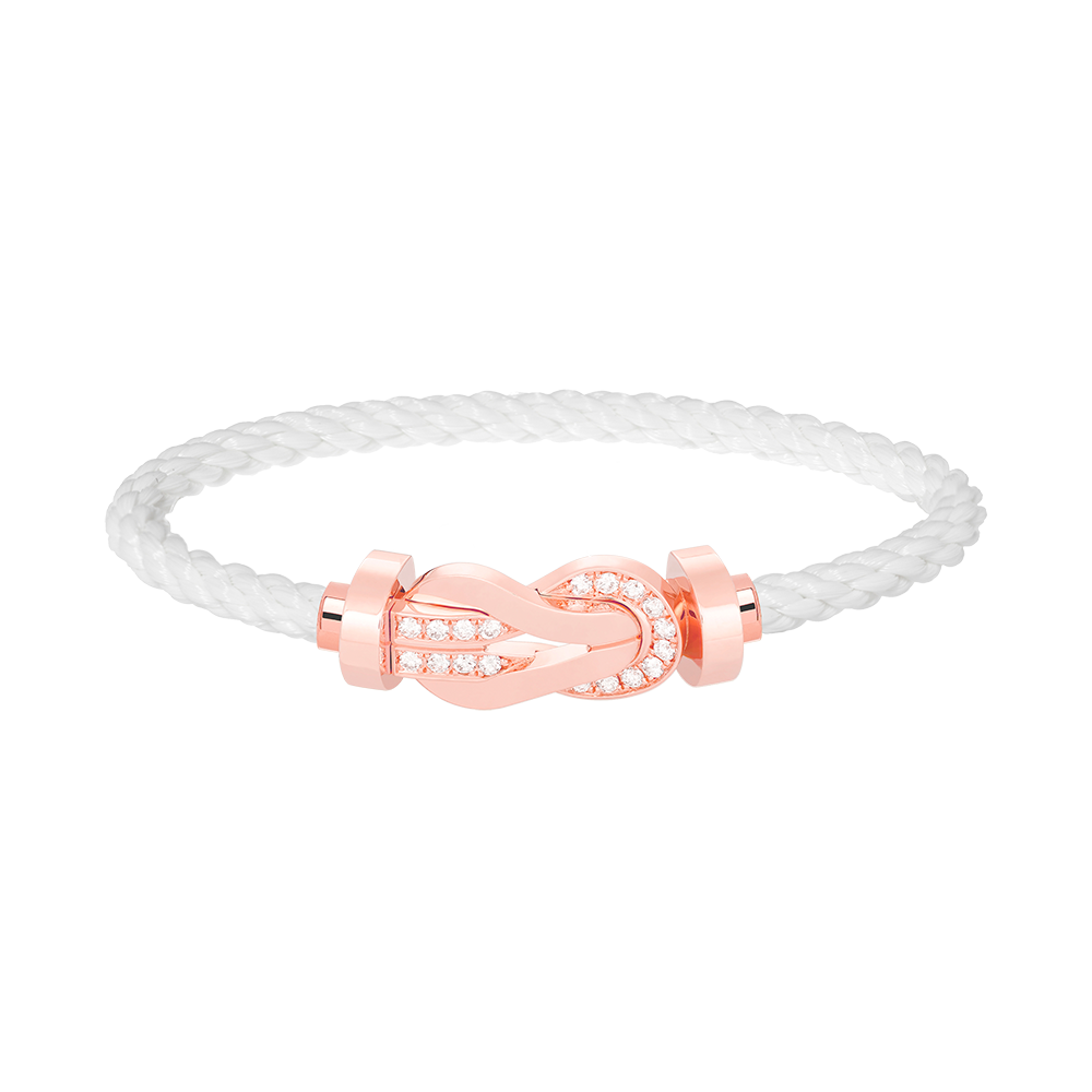 [Love Lucky]Chance großes Armband mit 8-stelliger Schnalle und halbem Diamanten in Roségold