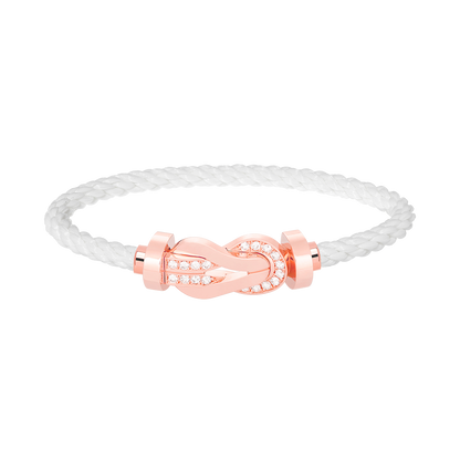 [Love Lucky]Chance großes Armband mit 8-stelliger Schnalle und halbem Diamanten in Roségold