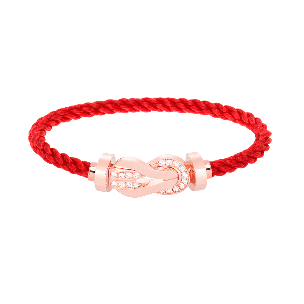 [Love Lucky]Chance großes Armband mit 8-stelliger Schnalle und halbem Diamanten in Roségold