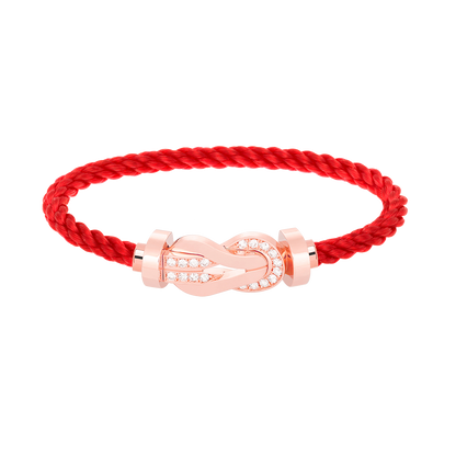 [Love Lucky]Chance großes Armband mit 8-stelliger Schnalle und halbem Diamanten in Roségold