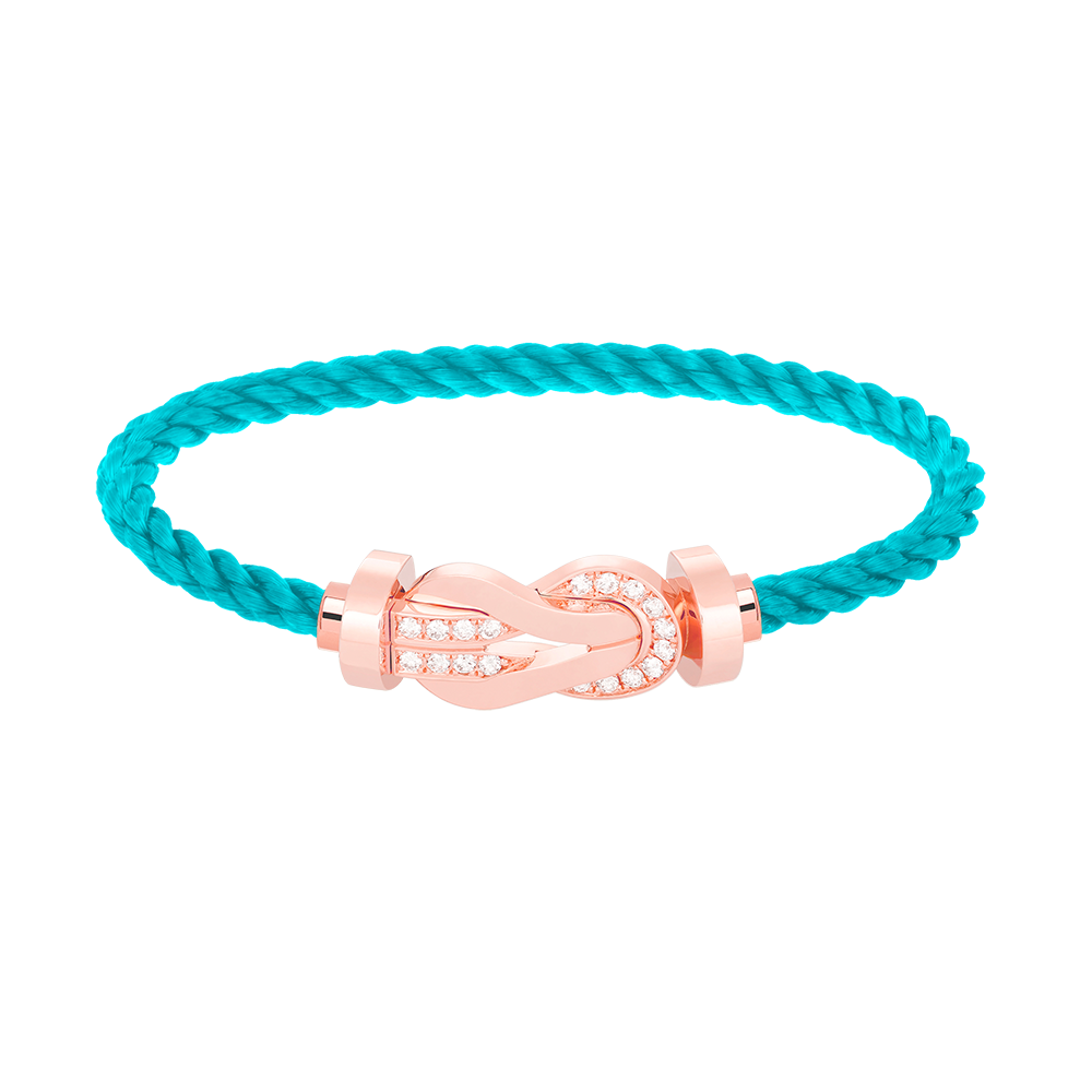 [Love Lucky]Chance großes Armband mit 8-stelliger Schnalle und halbem Diamanten in Roségold