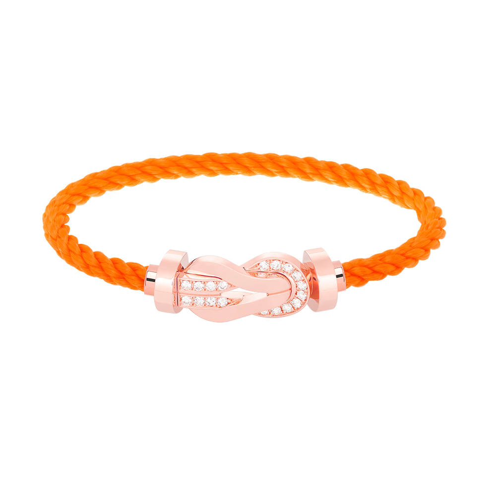 [Love Lucky]Chance großes Armband mit 8-stelliger Schnalle und halbem Diamanten in Roségold