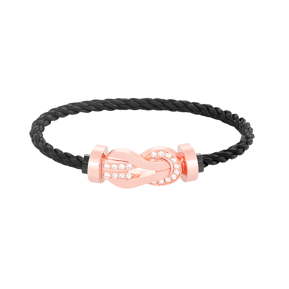 [Love Lucky]Chance großes Armband mit 8-stelliger Schnalle und halbem Diamanten in Roségold