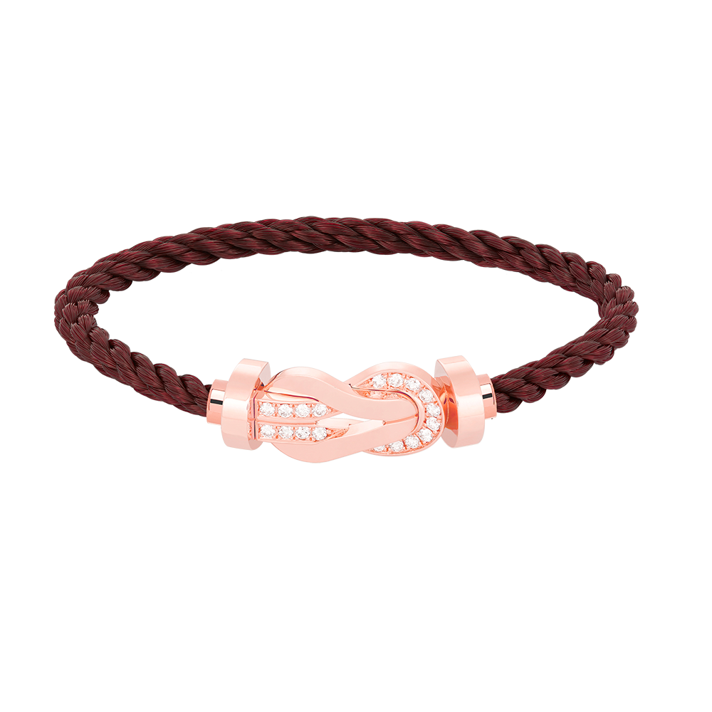 [Love Lucky]Chance großes Armband mit 8-stelliger Schnalle und halbem Diamanten in Roségold