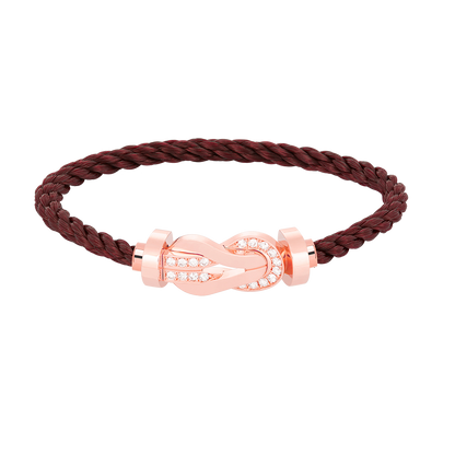 [Love Lucky]Chance großes Armband mit 8-stelliger Schnalle und halbem Diamanten in Roségold