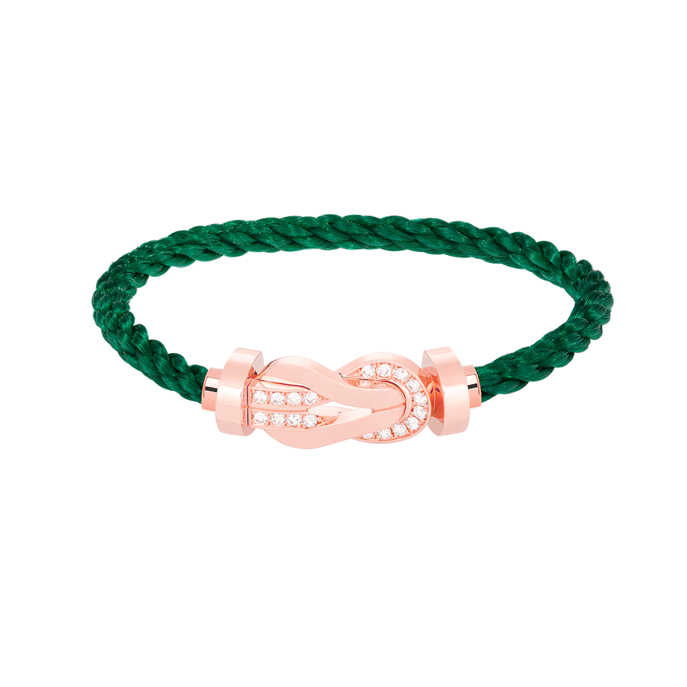 [Love Lucky]Chance großes Armband mit 8-stelliger Schnalle und halbem Diamanten in Roségold