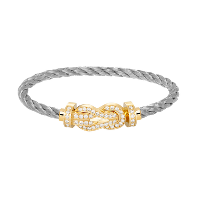 [Love Lucky]Chance Großes Armband mit 8-stelliger Schnalle und Volldiamanten in Gold