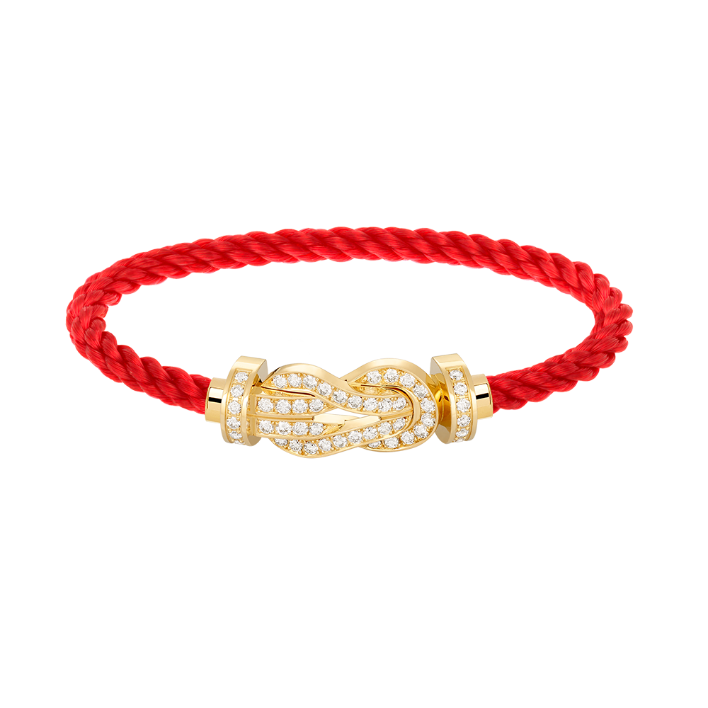 [Love Lucky]Chance Großes Armband mit 8-stelliger Schnalle und Volldiamanten in Gold