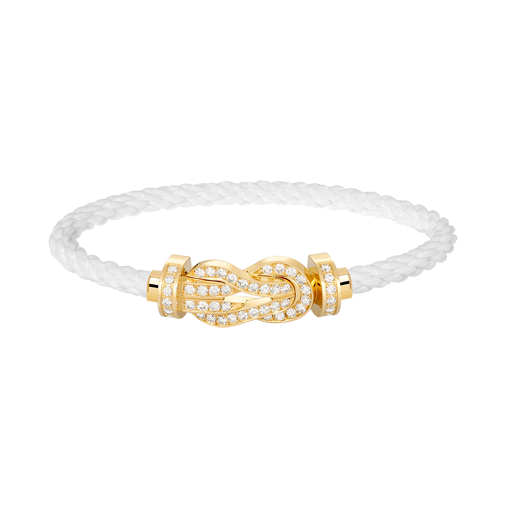 [Love Lucky]Chance Großes Armband mit 8-stelliger Schnalle und Volldiamanten in Gold