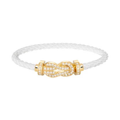[Love Lucky]Chance Großes Armband mit 8-stelliger Schnalle und Volldiamanten in Gold