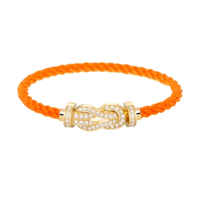 [Love Lucky]Chance Großes Armband mit 8-stelliger Schnalle und Volldiamanten in Gold