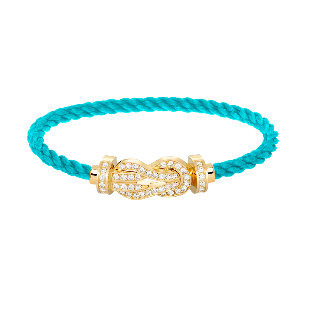 [Love Lucky]Chance Großes Armband mit 8-stelliger Schnalle und Volldiamanten in Gold