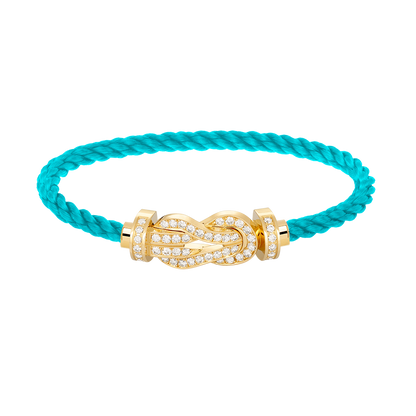 [Love Lucky]Chance Großes Armband mit 8-stelliger Schnalle und Volldiamanten in Gold