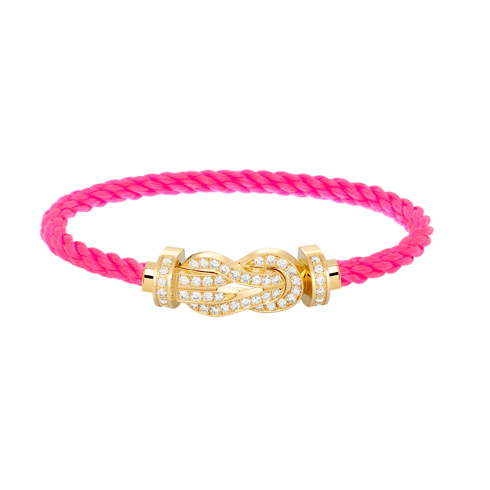 [Love Lucky]Chance Großes Armband mit 8-stelliger Schnalle und Volldiamanten in Gold