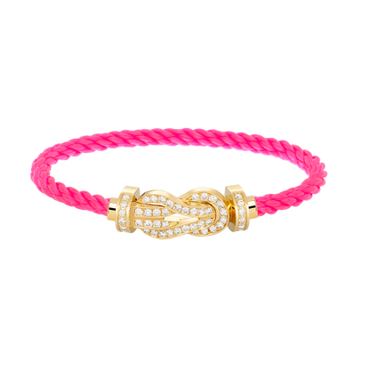 [Love Lucky]Chance Großes Armband mit 8-stelliger Schnalle und Volldiamanten in Gold