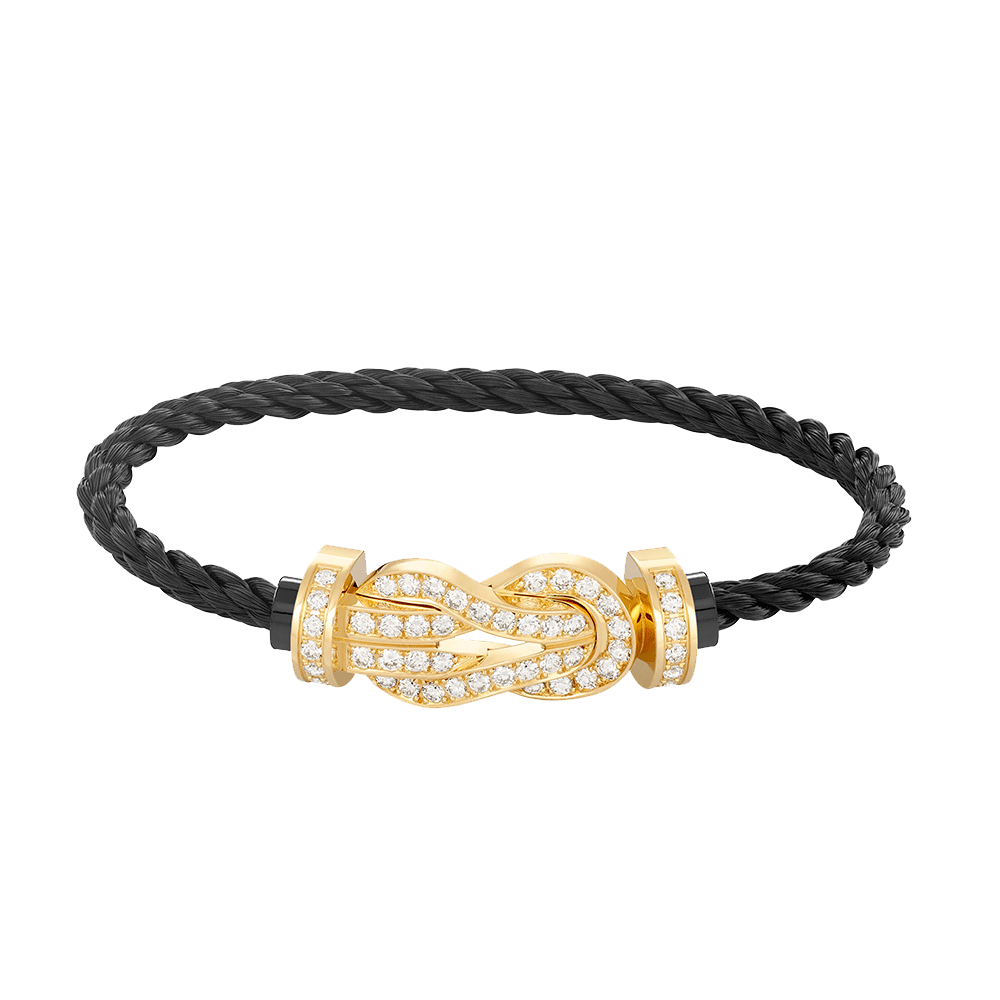 [Love Lucky]Chance Großes Armband mit 8-stelliger Schnalle und Volldiamanten in Gold