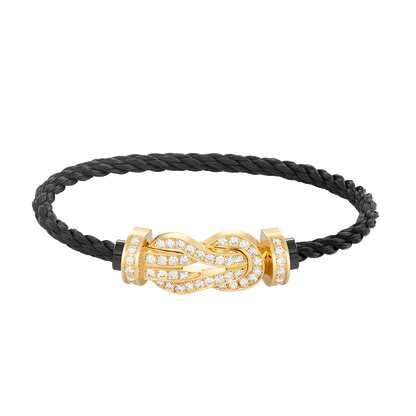 [Love Lucky]Chance Großes Armband mit 8-stelliger Schnalle und Volldiamanten in Gold