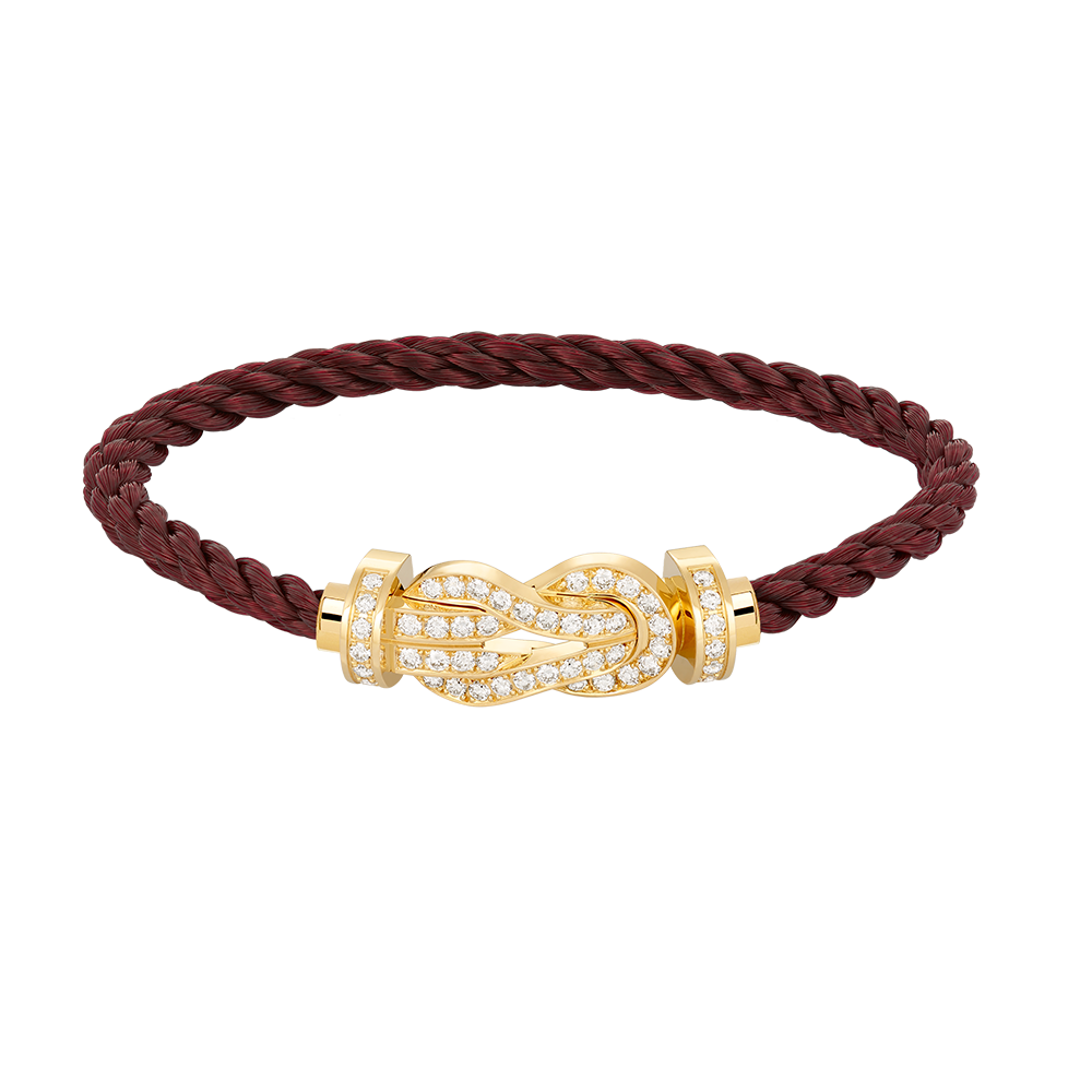 [Love Lucky]Chance Großes Armband mit 8-stelliger Schnalle und Volldiamanten in Gold