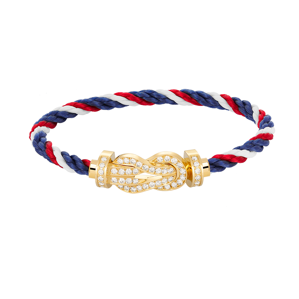 [Love Lucky]Chance Großes Armband mit 8-stelliger Schnalle und Volldiamanten in Gold
