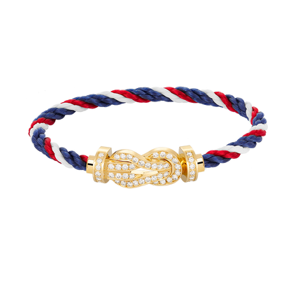 [Love Lucky]Chance Großes Armband mit 8-stelliger Schnalle und Volldiamanten in Gold