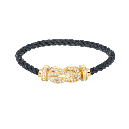 [Love Lucky]Chance Großes Armband mit 8-stelliger Schnalle und Volldiamanten in Gold