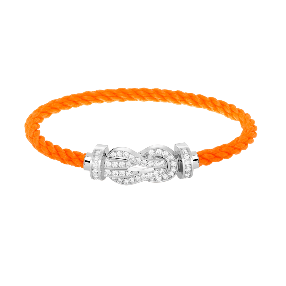 [Love Lucky]CHANCE LARGE 8 FIGURE BUCKLE FULL DIAMOND BRACELET SILVER