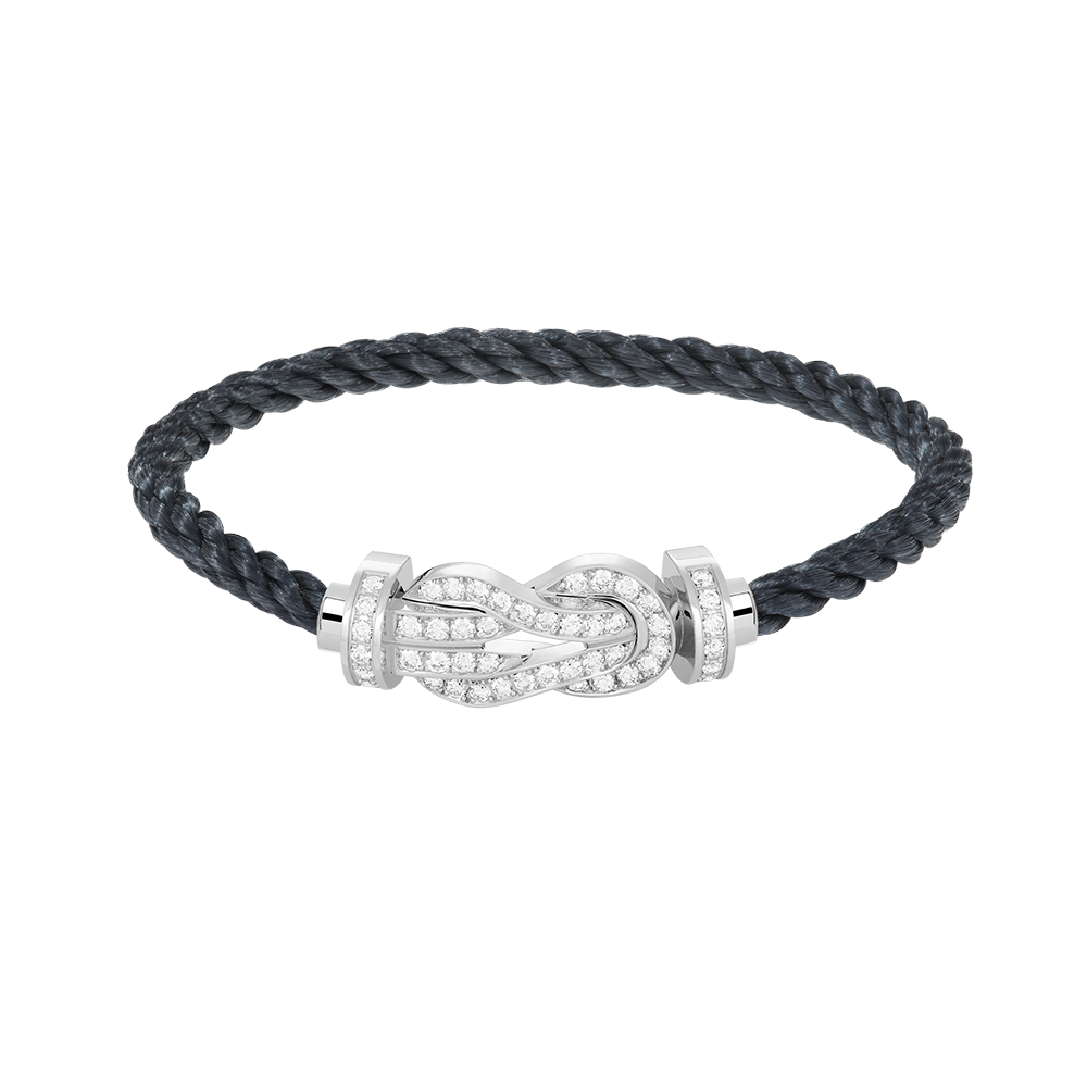 [Love Lucky]CHANCE LARGE 8 FIGURE BUCKLE FULL DIAMOND BRACELET SILVER