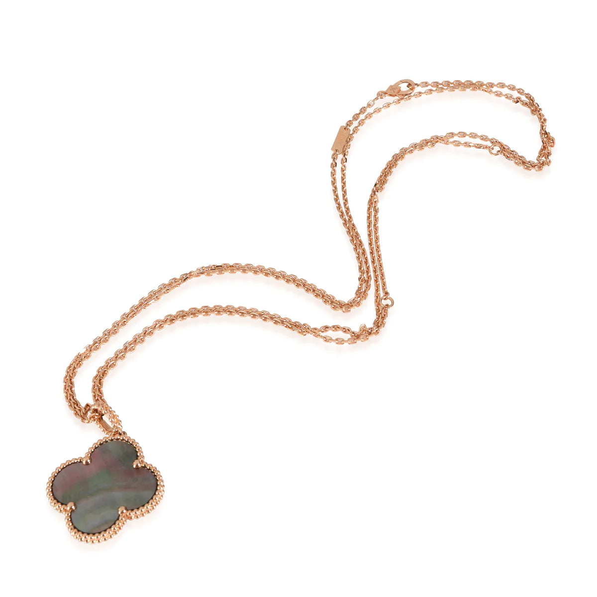 [Love Lucky] CLOVER 25MM GOLD DARK MOP BIG CLOVER HALSKETTE