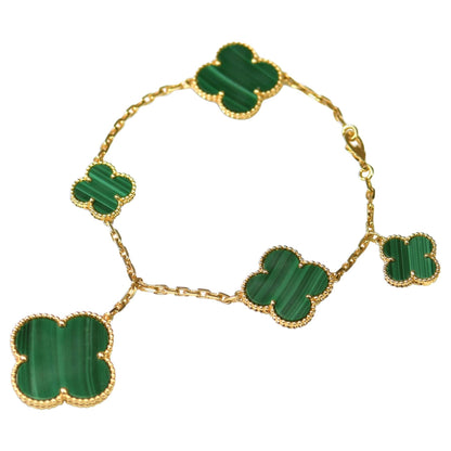 [Love Lucky] MAGIC CLOVER MALACHIT GOLD ARMBAND 5 MOTIVE