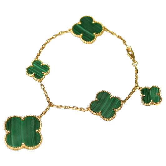 [Love Lucky] MAGIC CLOVER MALACHIT GOLD ARMBAND 5 MOTIVE