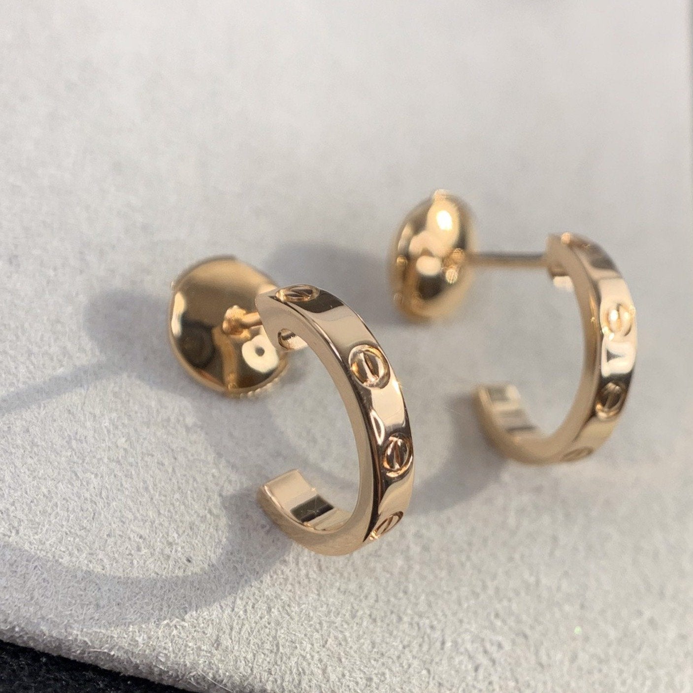 [Love Lucky] LIEBESOHRRINGE 2,65 MM ROSA GOLD 