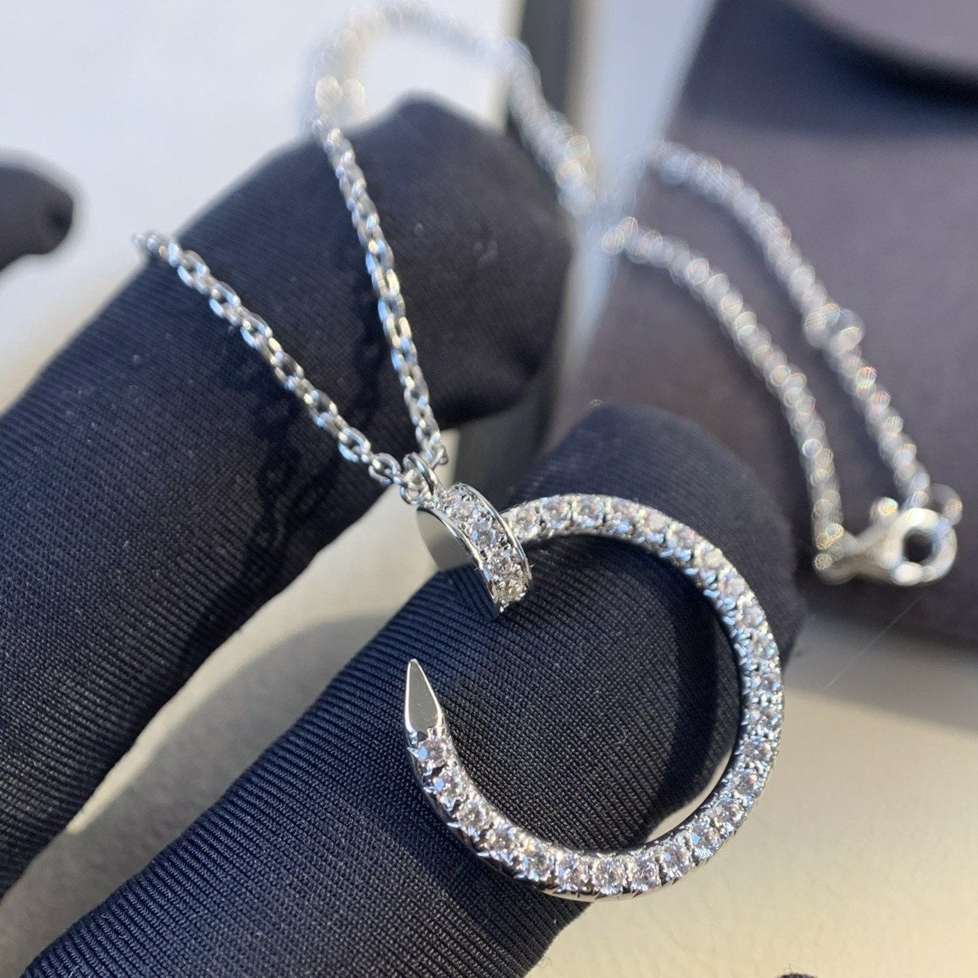 [Love Lucky]JUSTE Halskette Silber Diamanten 