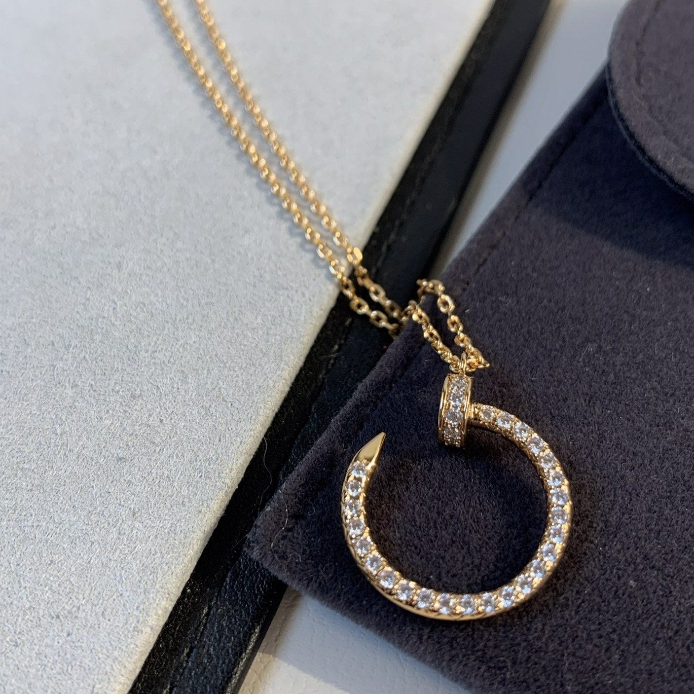 [Love Lucky]JUSTE HALSKETTE ROTGOLD DIAMANTEN 