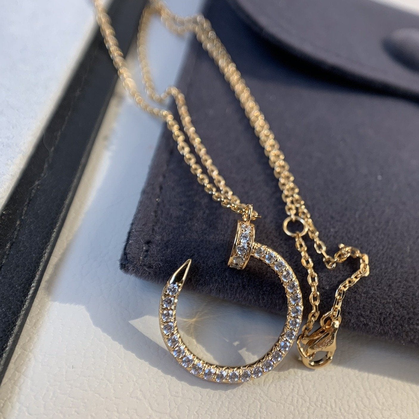 [Love Lucky]JUSTE HALSKETTE ROTGOLD DIAMANTEN 