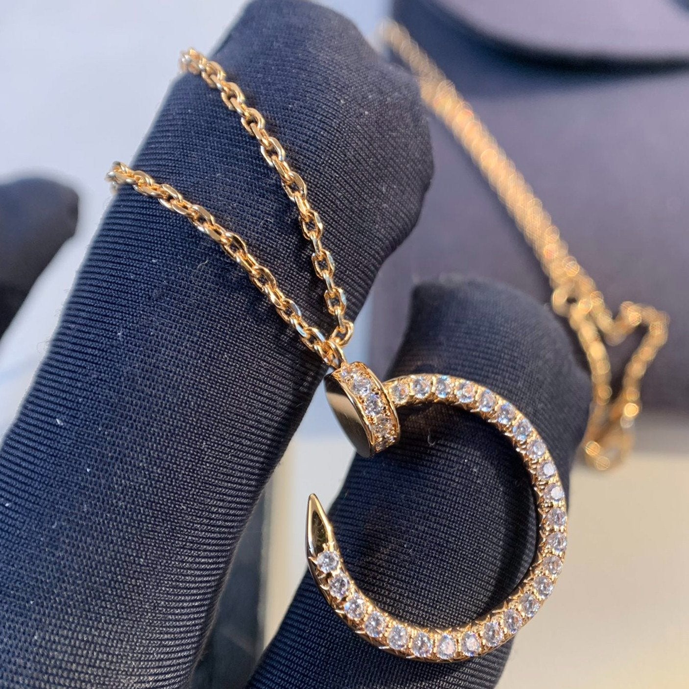 [Love Lucky]JUSTE HALSKETTE ROTGOLD DIAMANTEN 