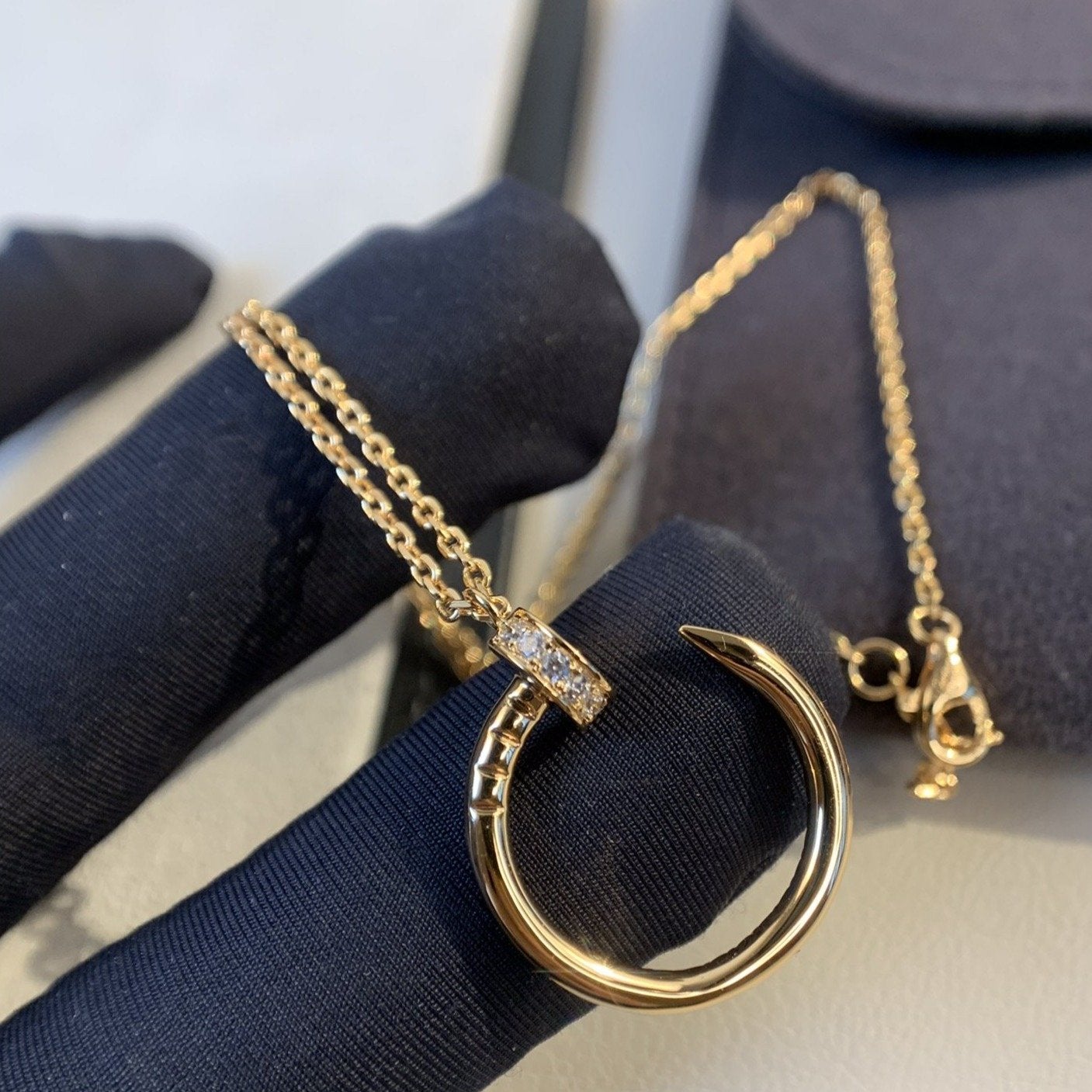 [Love Lucky]JUSTE HALSKETTE ROTGOLD DIAMANTEN 