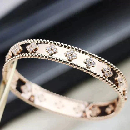 [Love Lucky]CLOVER ARMBAND 8MM DIAMANTEN