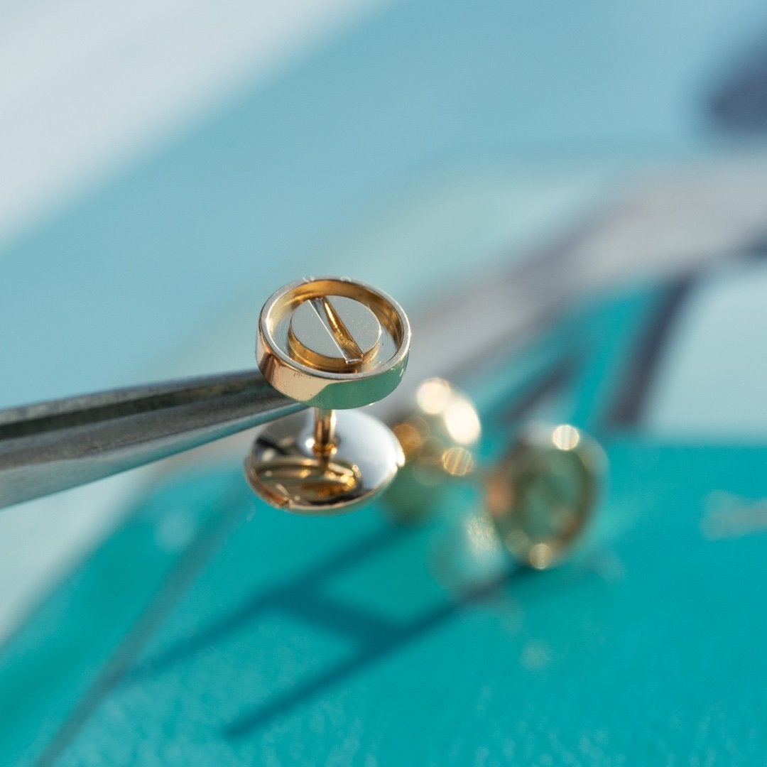 [Love Lucky] LIEBESOHRRINGE ROSA GOLD 10MM