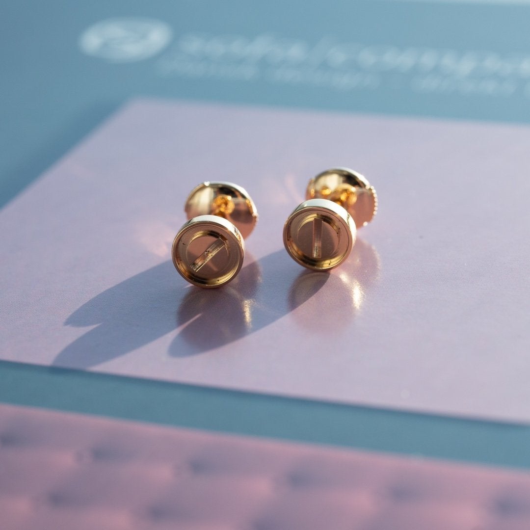 [Love Lucky] LIEBESOHRRINGE ROSA GOLD 10MM