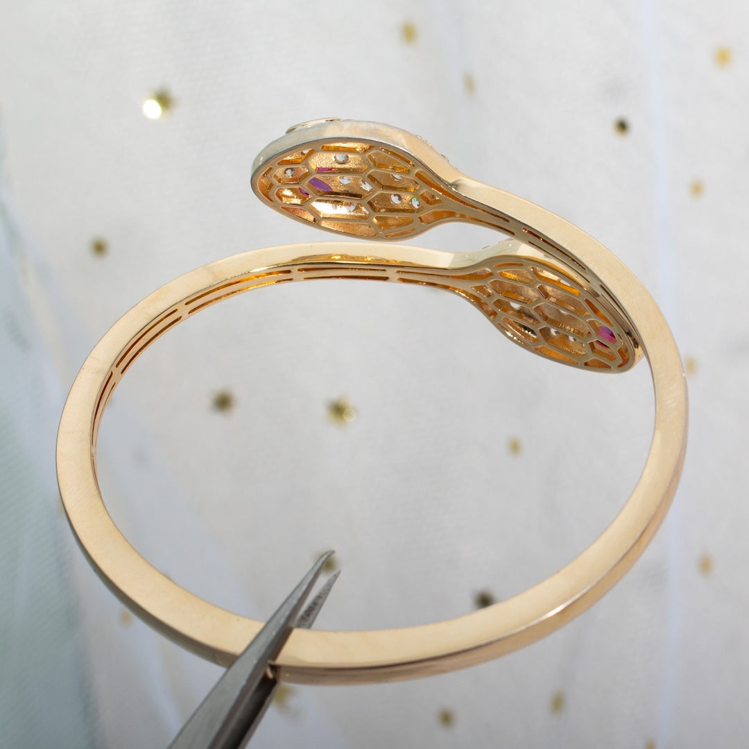 [Love Lucky]SERPENTI ARMBAND ROTGOLD DIAMANT DOPPELSCHLANGE