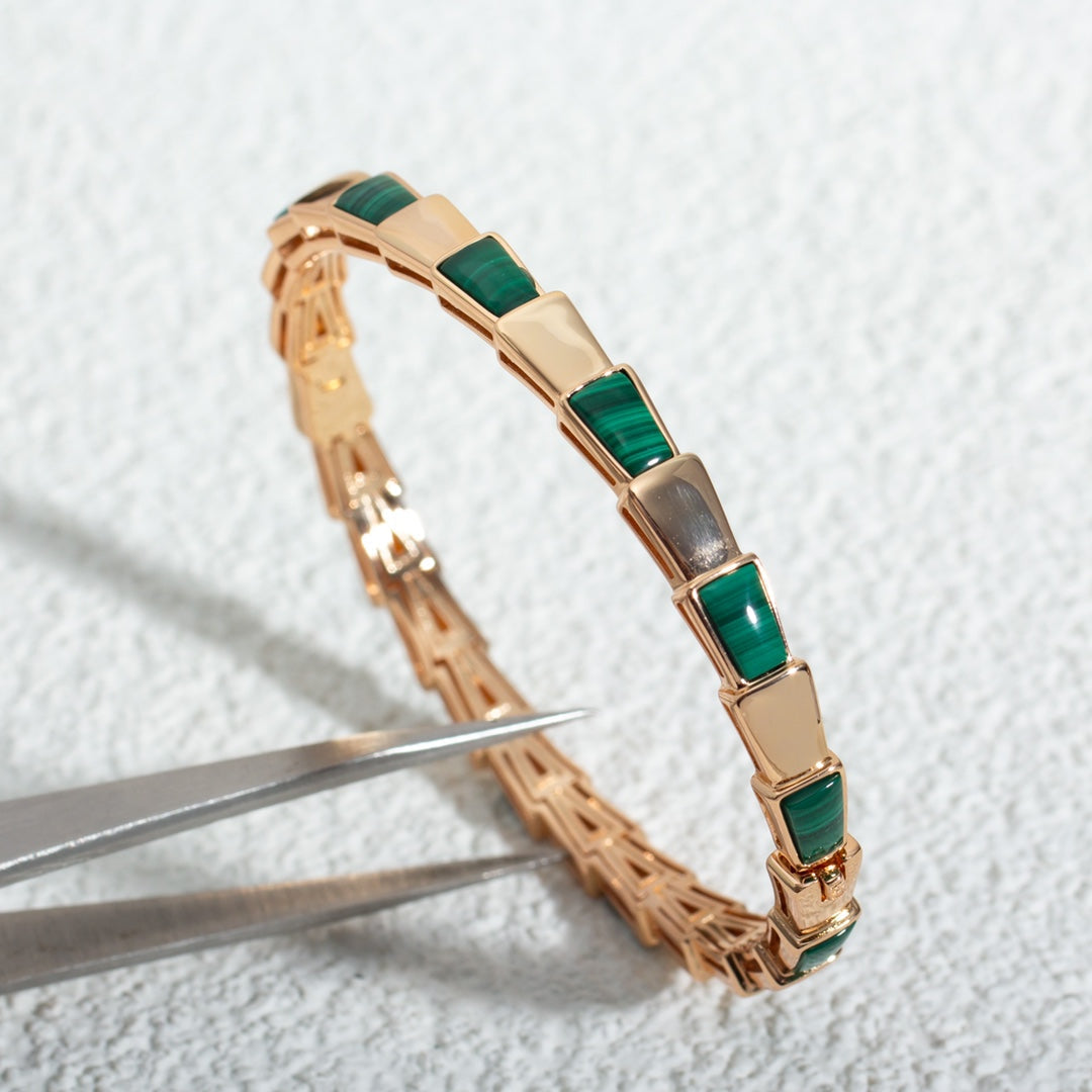 [Love Lucky]SERPENTI ARMBAND ROTGOLD MALACHIT 