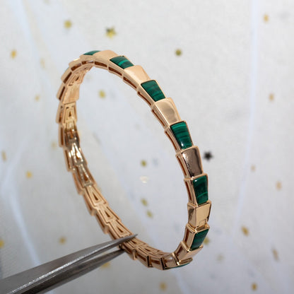 [Love Lucky]SERPENTI ARMBAND ROTGOLD MALACHIT 
