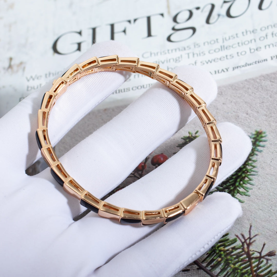 [Love Lucky]SERPENTI ARMBAND ROTGOLD ONYX