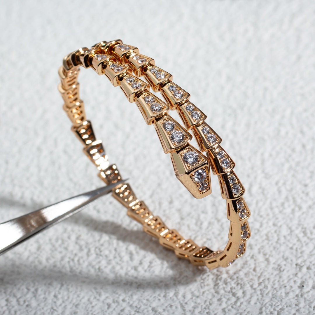 [Love Lucky]SERPENTI ARMBAND 6,8MM ROTGOLD DIAMANT 
